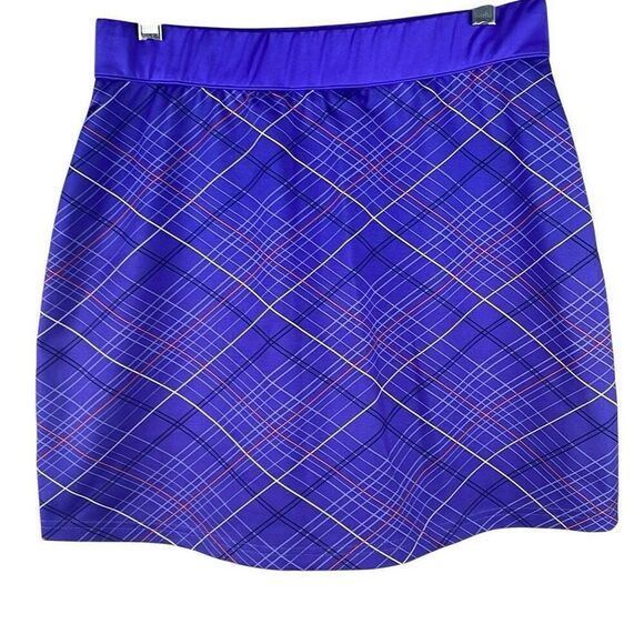 Pebble Beach Performance Plaid Golf Active Skort S - Picture 1 of 7